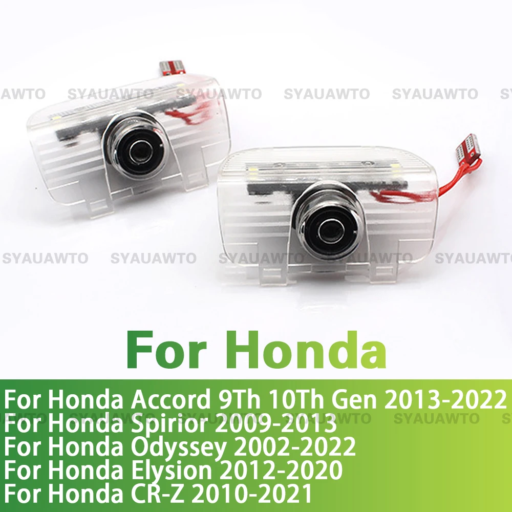 NEW LED Car Door Welcome Light Projector Lamp Accessories For Honda Accord 9Th 10Th Gen Spirior Odyssey Elysion CR-Z 2002-2022