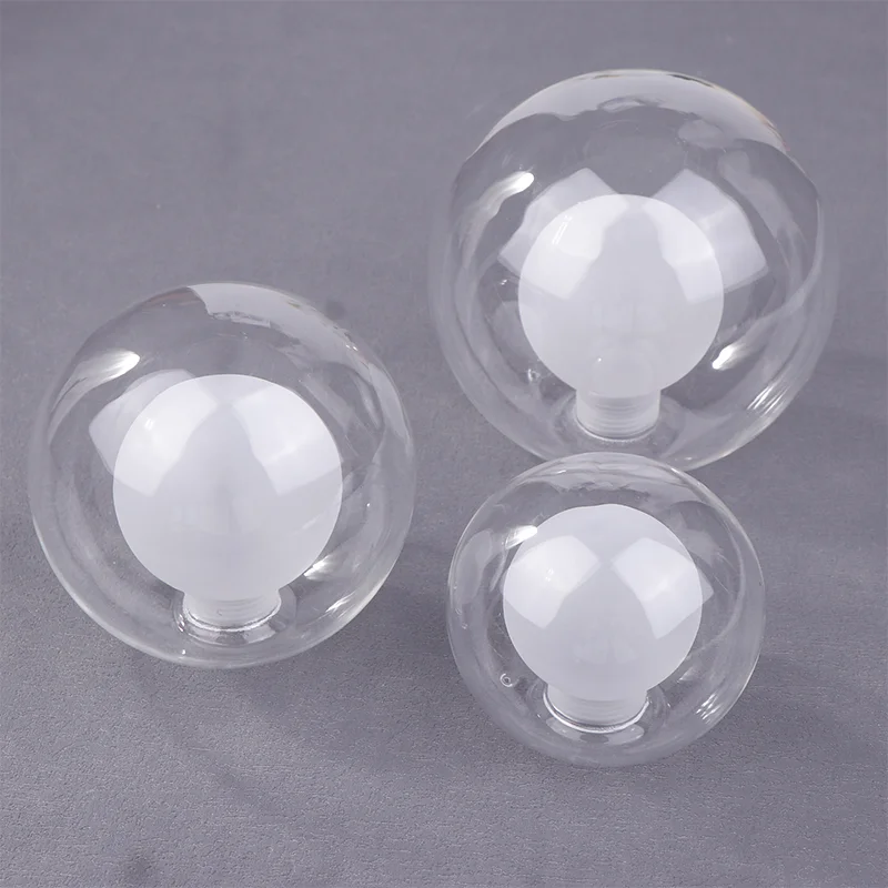 الكرة في الكرة G9 غلوب غطاء زجاجي استبدال واضح الأبيض D80mm D100mm D120mm مجرب افتتاح عاكس الضوء G9 غطاء