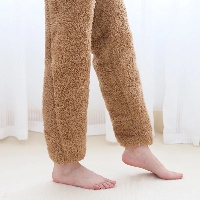 Solid Winter Women Over Knee Socks Warm Fluffy Thick Fuzzy Leg Stocking Coral Fleece Sleep Foot Plush Warmers