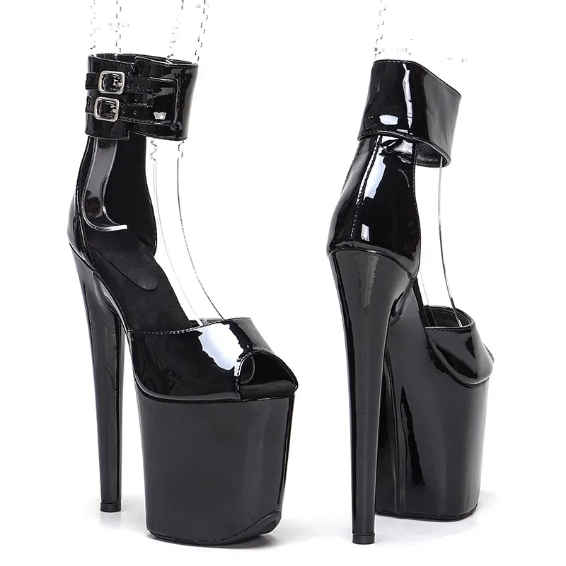 

New 20cm/8inches Shiny PU Upper Electroplate Platform High Heel Sandals Sexy Model Shoes Pole Dance Shoes 199