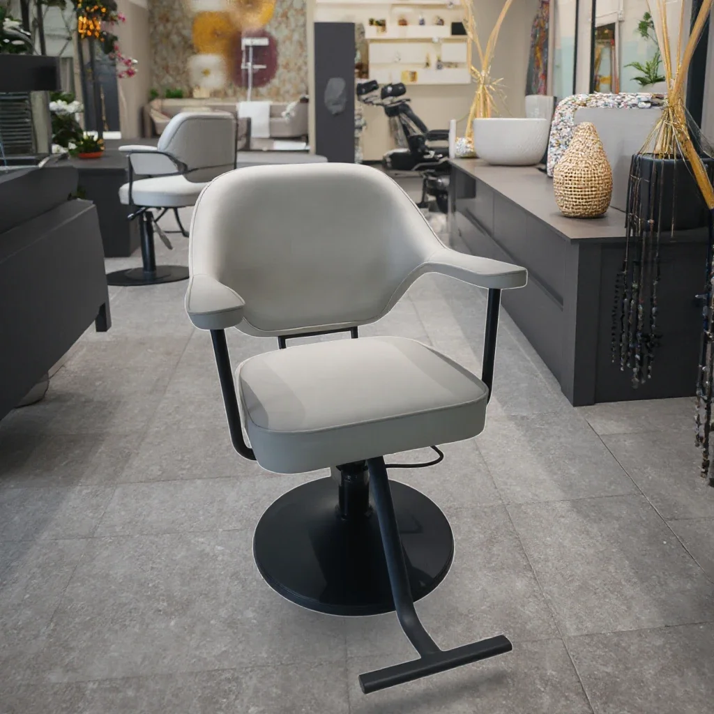 

High Quality Ergonomic Barber Styling Chair Height Adjustable Footrest Lift Wholesale Supply for Beauty Salon Use Synthetic
