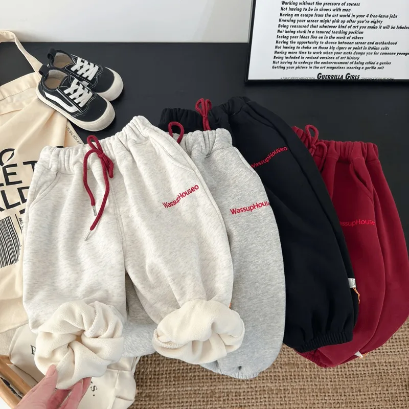 Bellbell 2026 Herbst Baby Jungen Jogginghose 1-8 Jahre Kinder Jungen Sporthose Winter Plus Samt Warme Kleinkind Jungen Hose – Detail 16