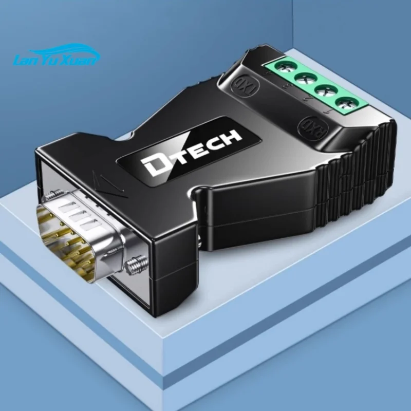 2PCS DTECH DT-9001B Industrial Grade Serial Port Adapter RS232 To RS485 Serial Communication Converter