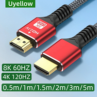 Uyellow 48Gbps HDMI-compatible Cable 8K 60Hz 50cm 1m 2m 3m 5m HDMI-compatible 2.1 Cable 4K 120Hz HDR 3D Effect Video for HDTV PC