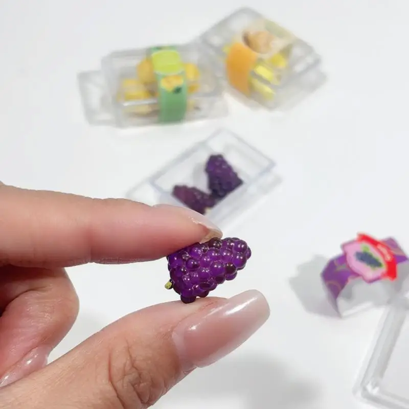 

1 Set Doll Accessories Toys New 1/6 Dollhouse Vegetable Fruit With Miniature Food Supermarket Clear Box