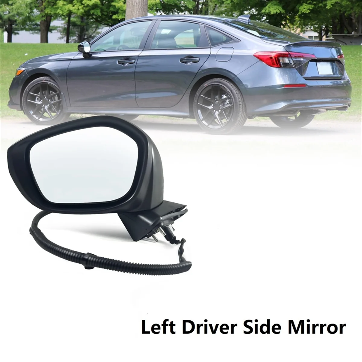 Car Side Mirror for Honda Civic Sedan/Hatchback with Power Glass, Heated, Blind Spot Detection 2022 2023 (Left 7 Pin)