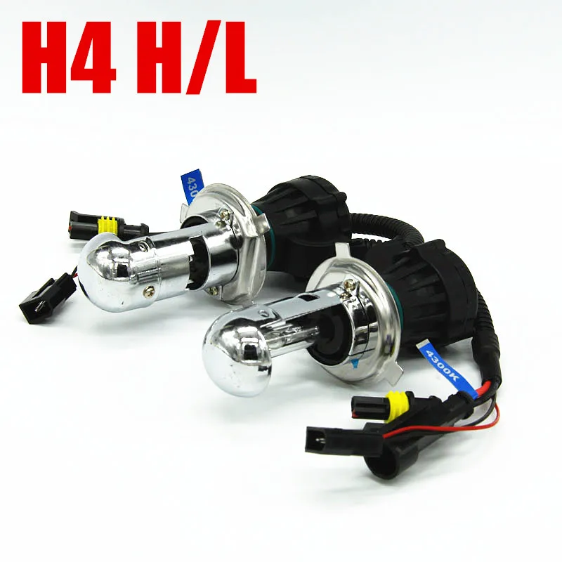 1 pair  HID H4 Hi Lo lamps 55w H4 Bi xenon bulbs  replacement headlight
