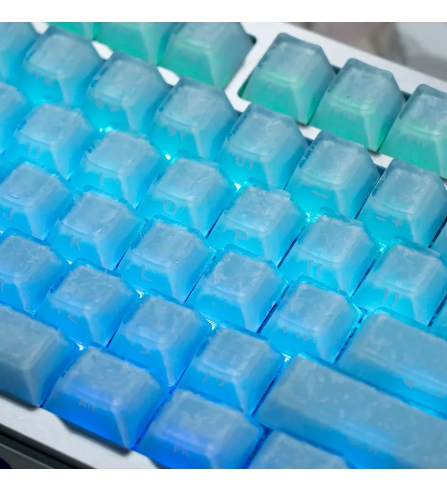 Jelly Carbon Fiber Keycap Side Engraved for EV63 Step from Ace68 Night Demon Forerunner X87