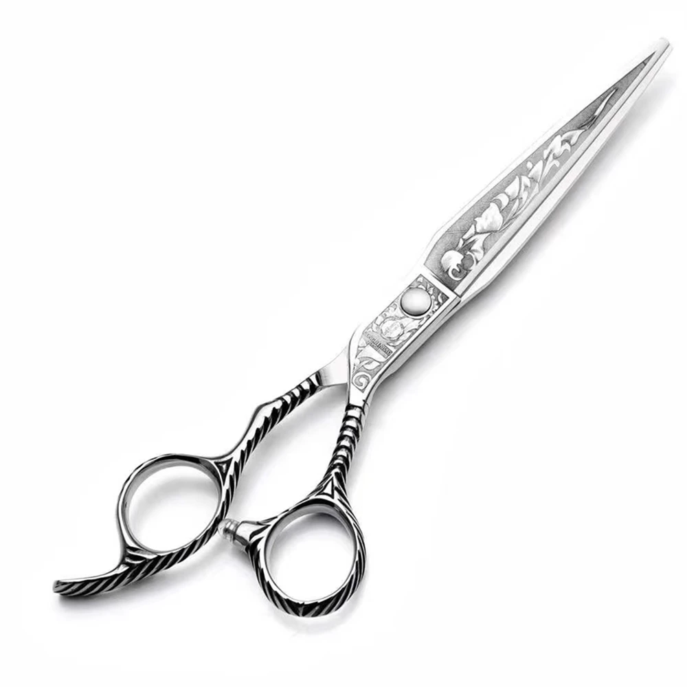 FnLune Tungsten Steel Professional Hair Salon Scissors Cut Barber Accessories Haircut Thinning Shear Hairdressing Tools Scissors