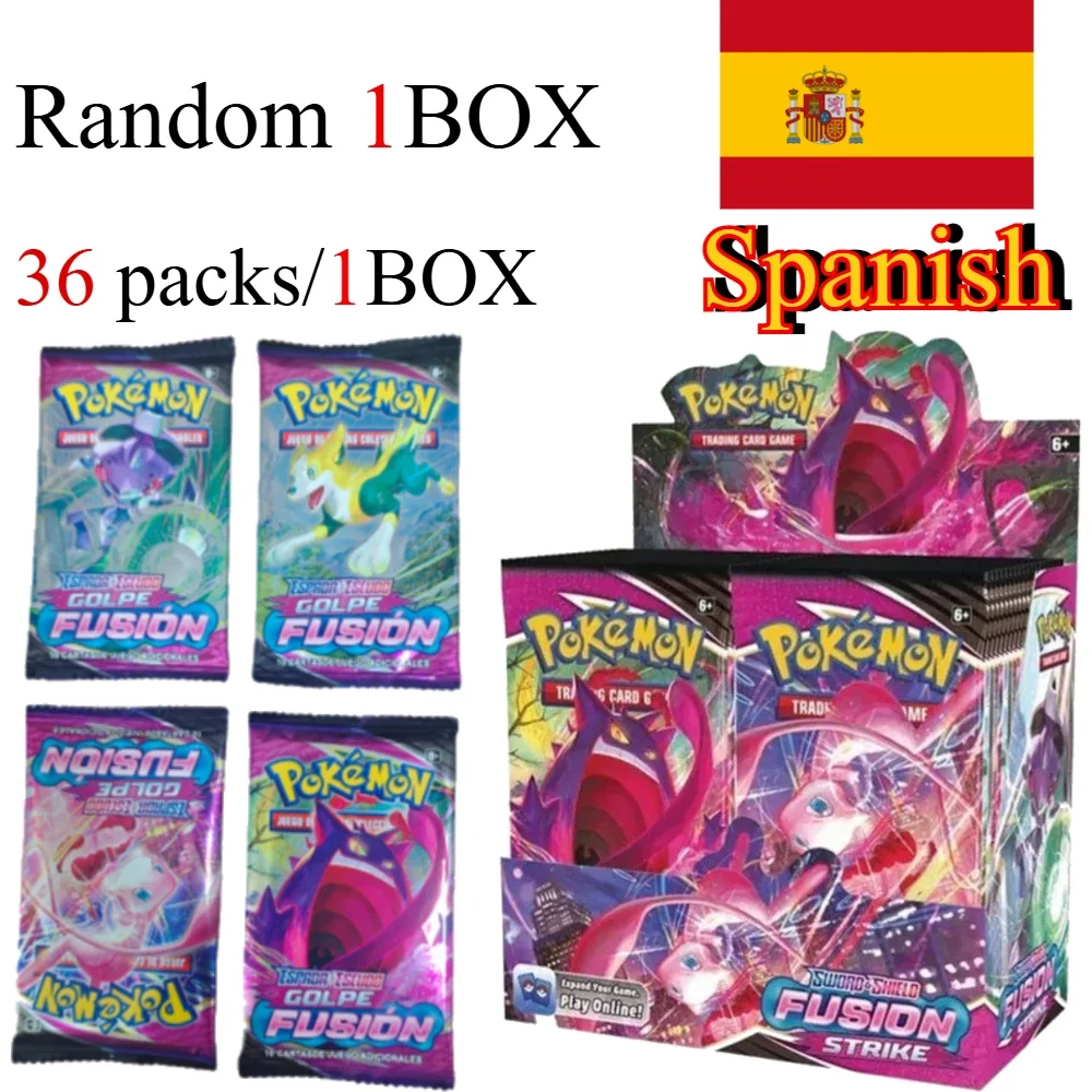 6-36 paquetes de Pokémon español VOLTSJE VIVIDO FUSION mascarada Etsncelles Skies Flames Booster Box tarjetas de Pokémon