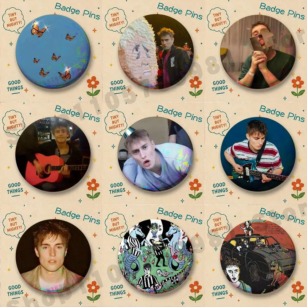 Singer S-Sam F-Fender Cute Enamel Pins Badge Round Brooch for Backpack Decor Accessories 25/32/44/58/75mm
