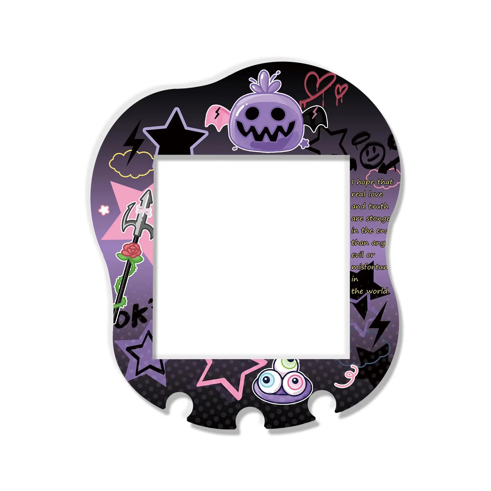 Holografische laser sticker voor de voorkant van de Tamagotchi Uni, zelfklevende sticker voor het zelf aanbrengen, glinsterende afwerking voor je virtuele huisdier.