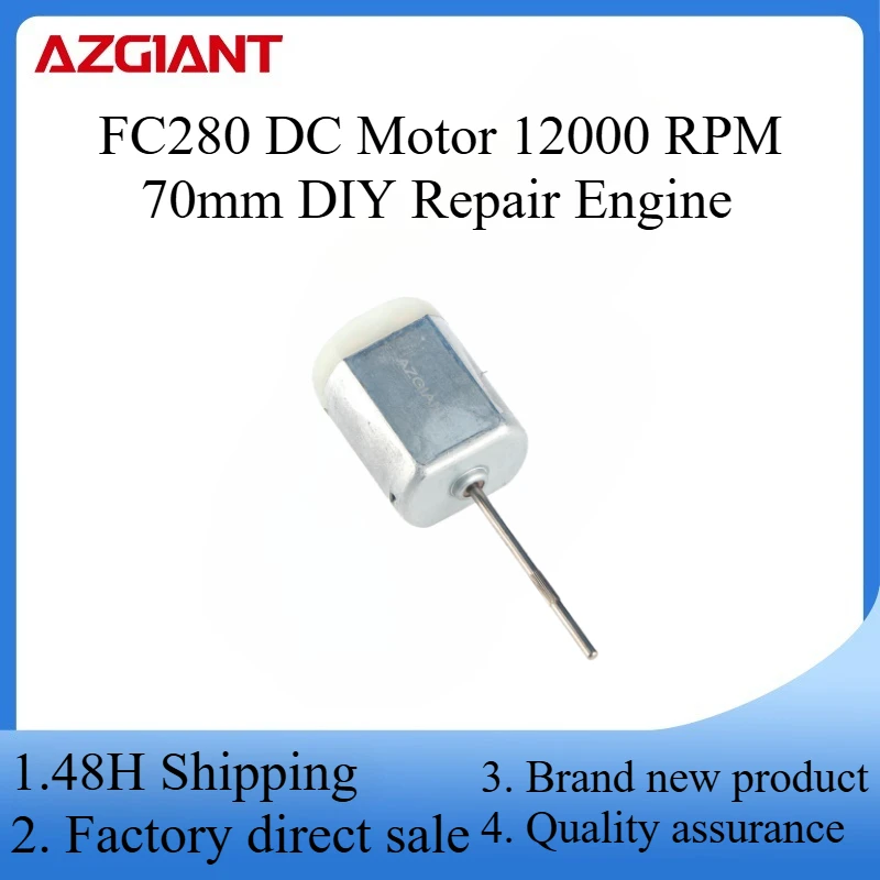

FC280 DC Motor 12000 RPM 70mm DIY Repair Engine For Car Replacement Power OEM Accesseries Forward Rotation Toy High Quality