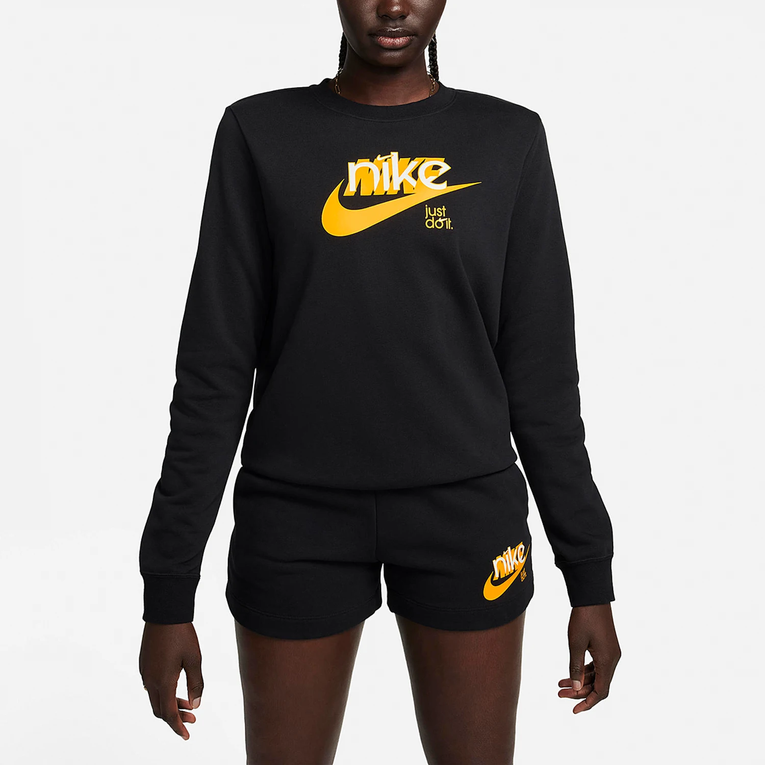 Nike Official Genuine 2024 Spring New Women's Knitted Casual Pullover Sweatshirt FN3629-010
