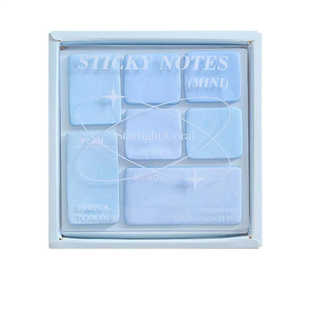 Mini Sticky Note For Student Fashion Gradient Color Notepad Eye Shadow Style Scrapbooking Memo Pad School Supplies X7v2