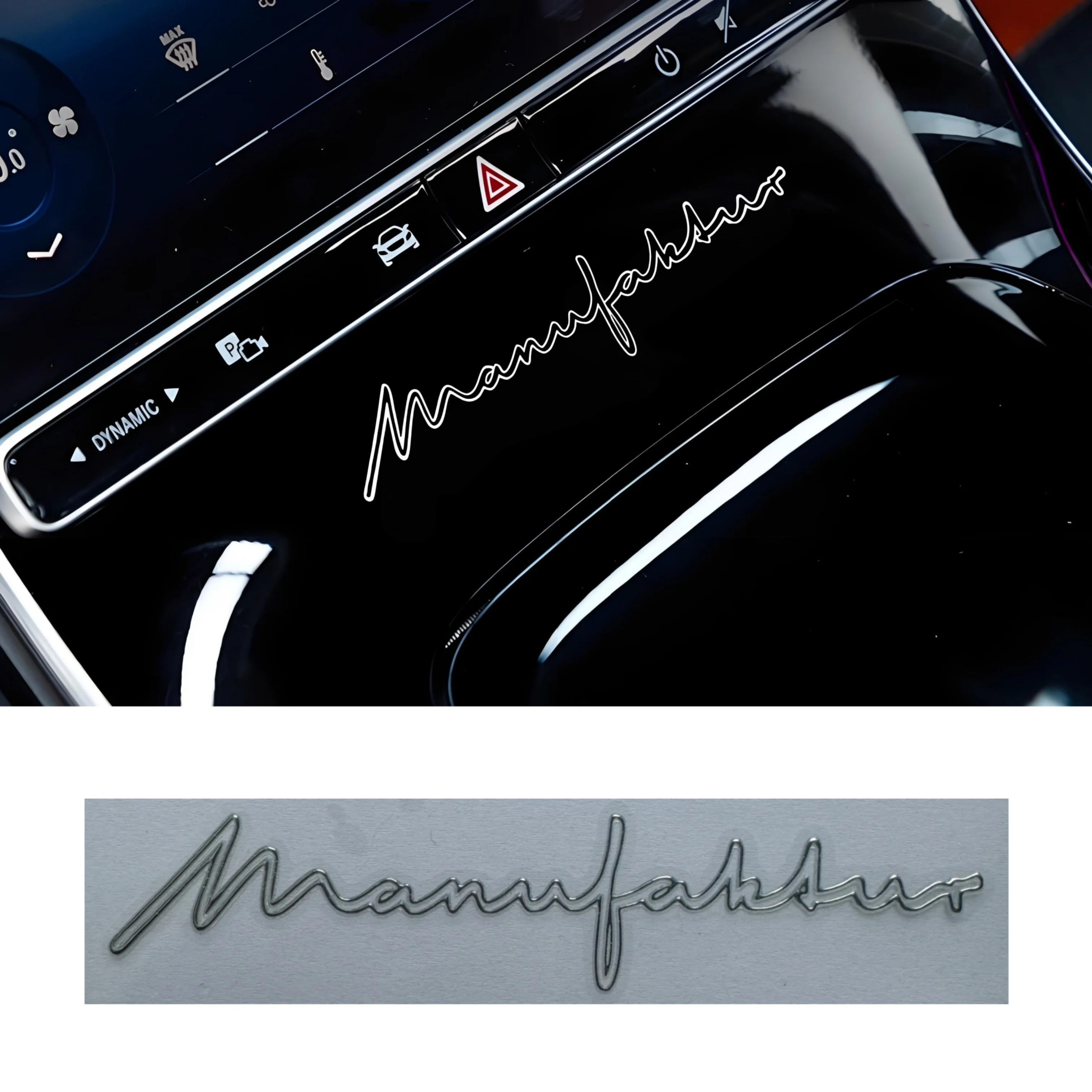 1 قطعة ملصق "Manufaktur" لسيارة دراجة نارية ، ملصق نص أنيق ، ملحقات التخصيص الخارجي للسيارات