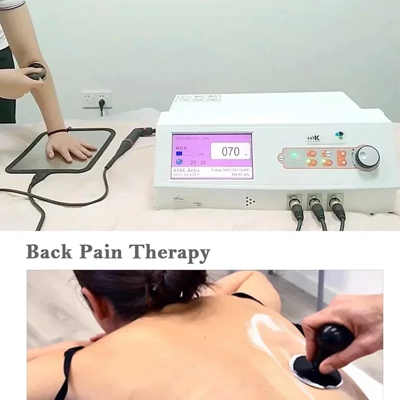 Sistema térmico CET RET Máquina inteligente de diatermia Indiba Tecar Fisioterapia 448khz ER45 Modelagem corporal