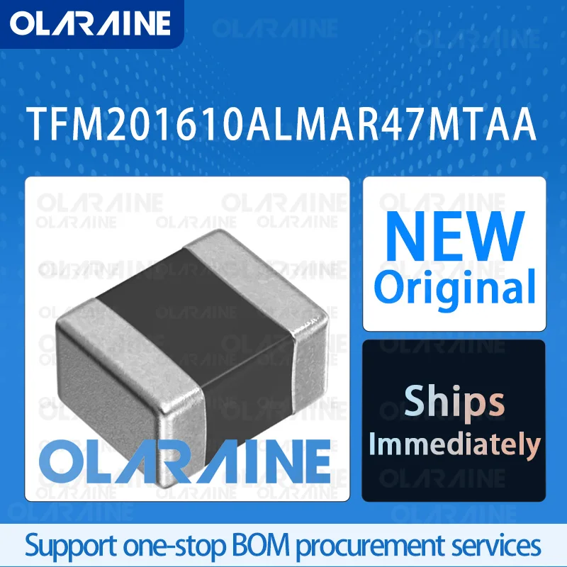 

20/50/100Pcs TFM201610ALMAR47MTAA 0806 Original Chip Power Inductors (SMD Type) Inductance 470 nH Tolerance 20 % Current 3.9 A