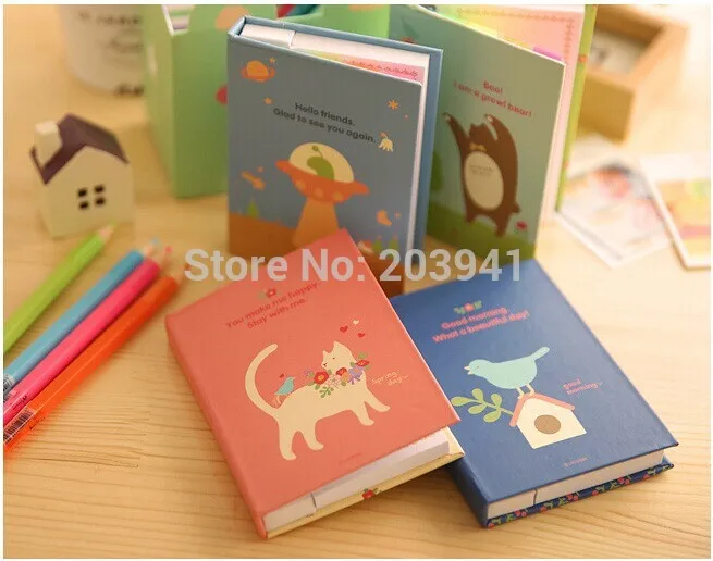 1pack/lot Cartoon Animals Bear Cats Note Memo Sticky Notes Post Paper Stationery Office School Papeleria Supplies