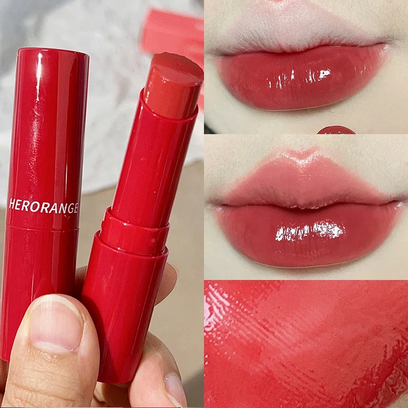 คริสตัลเยลลี่ลิปสติก Moisturizing Lasting Mirror Water Light Solid Lip Gloss กันน้ํา Non-stick Cup สี Lip Balm แต่งหน้า