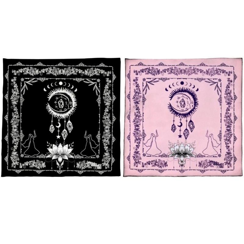 50x50/60x60/75x75cm Tarot Tablecloth Mat Geometric Divinations Table Cloth Board Game Oracles Card Pad Support Mat N58B