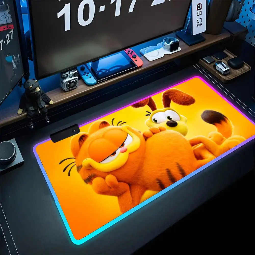 g-Garfielded  Mouse Pad  game RPG 40x90cm Mouse Mat Gaming Mousepads LED Keyboard Mats Luminous Desk Pads Mouse Pad For PC