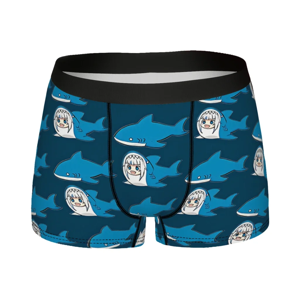 Shark Gawr Gura Underpants Cotton Panties Men's Underwear Comfortable Shorts Boxer Briefs