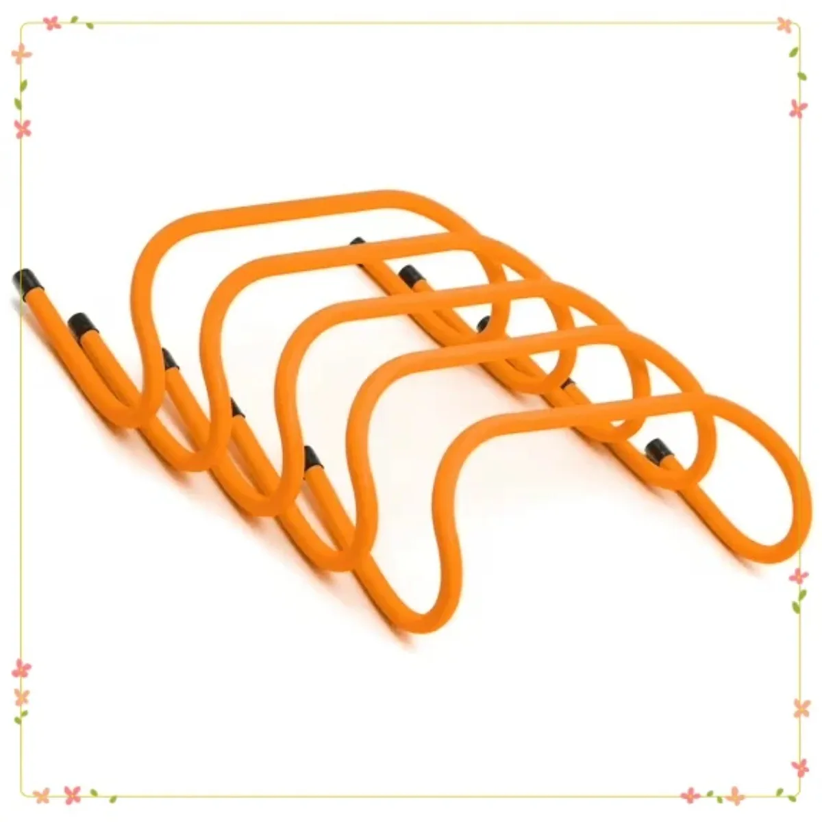 Conjunto de 5 obstáculos de treinamento de velocidade de seis polegadas, equipamento de agilidade de altura ajustável para pilotos de pista, futebol e fitness