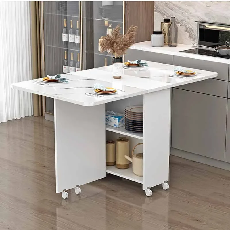 Unfolding Dining Table Rectangle Extensio Multifunctional Folding Furniture Space Savers Conjuntos De Sala De Jantar Furniture image 6