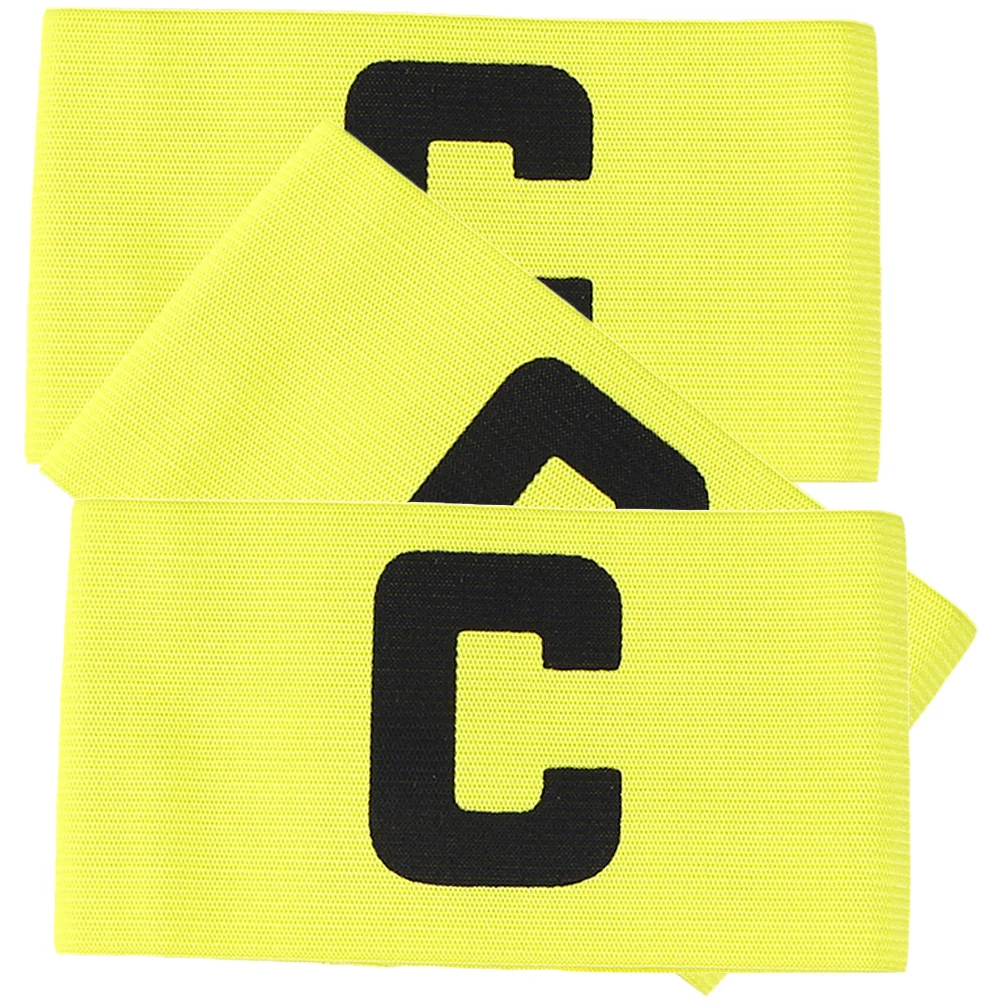 3 Pcs Football Training Supplies Captain C-label Armband Yellow Bands Accessory Professional Accessories Nylon Child Portable