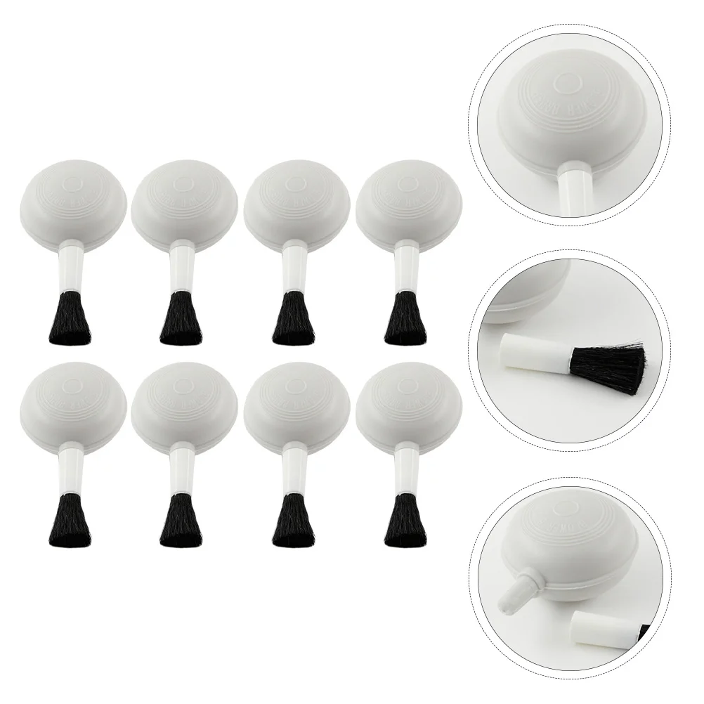 8 PCS Compressed Air Duster Cleaning Brush Camera Tool Mini Squeeze Ball Pump Blower Lens White for DSLR Equipment