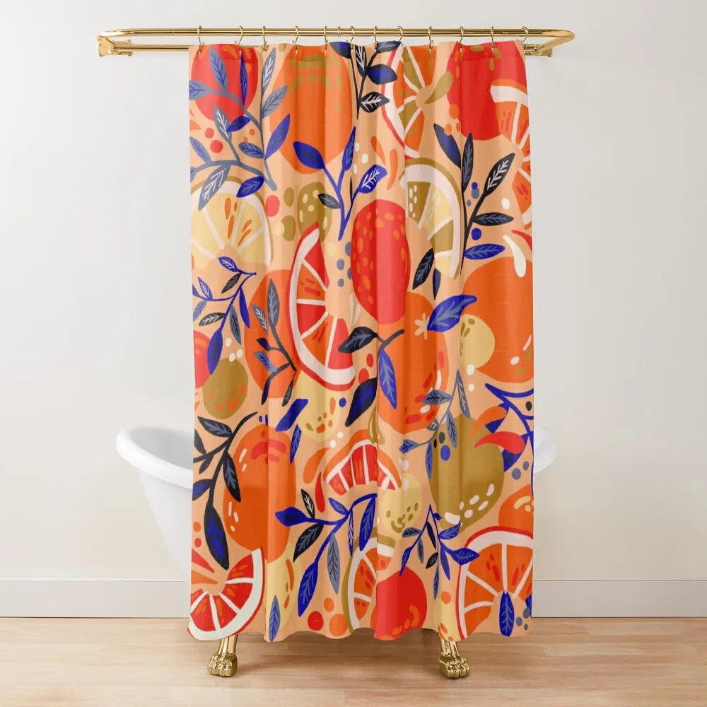 

Fresh Citrus Mesh – Orange Shower Curtain Shower For Bathroom Set Transparent Bathroom Shower For Curtain