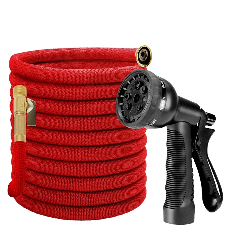 

Flexible And Expandable High-Pressure Water Pipe, Equipped With 8-Function Water Gun, Used For Car Washing And Garden Irrigation