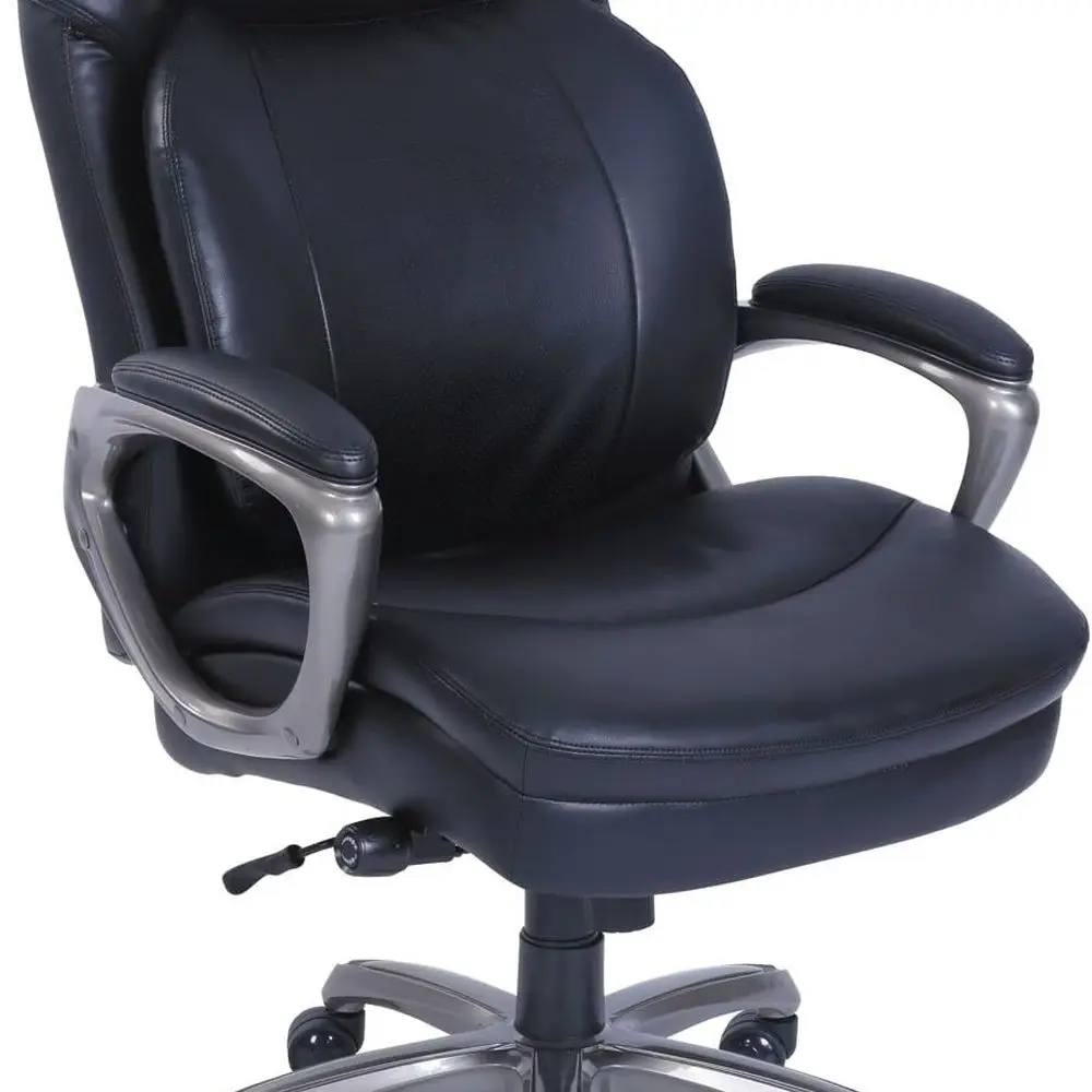 

Исполнительный стул с высокой спинкой, опорой до 275 фунтов, регулируемое сиденье 18,75–21,75, черный с шиферным основанием