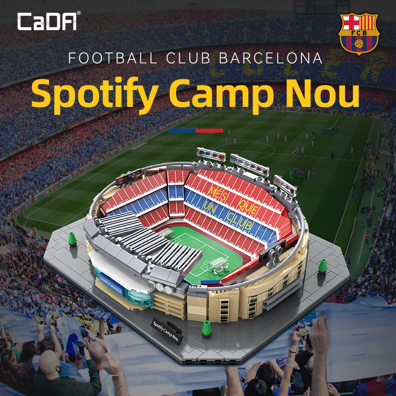 CaDA Camp Nou (Barcelona FC) Stadium Building Block Set / 728 Pieces / Collector's Item for Football Fans & Block Enthusiasts