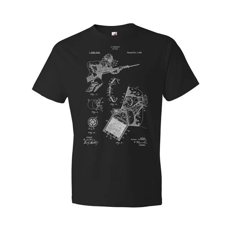 Патентная футболка противогаза Ww1, солдат S, военный ветеран, развлечение Патентная футболка противогаза Ww1, солдат S, военный ветеран, развлечение