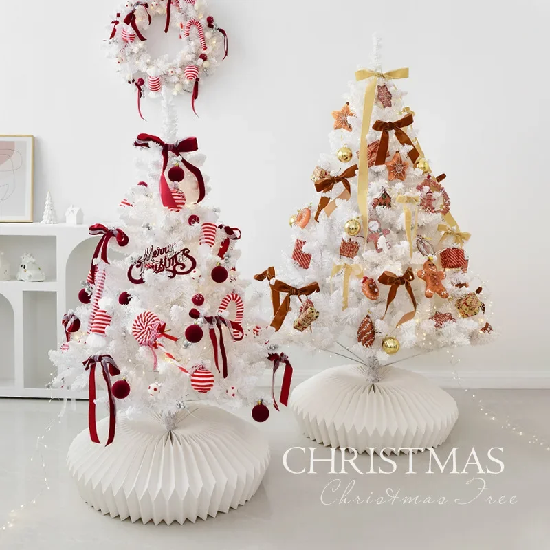 1.5m white Christmas tree 1.2m luxury encrypted white package small bare tree household ornament