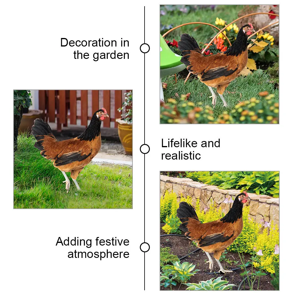 

2Pcs Garden Hen Stake Acrylic Yard Ornament Decorative Chicken Stake for Outdoor Courtyard Lawn Decoration Garden Stakes Art