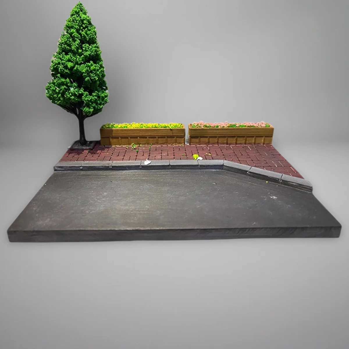 Diorama, modelo de puestos de mercado a escala 1/64, escena de mercado de mariscos en miniatura, modelo de estacionamiento de ciudad, figuras de exhibición, accesorios decorativos