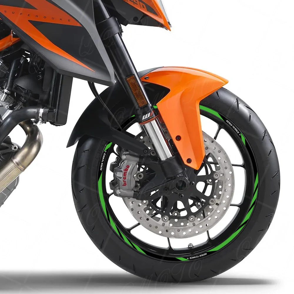 For Duke 390/690/790/890/990/1390 Reflective Motorcycle Wheel Stickers Racing Rim Strips Decals 17\
