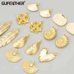 GUFEATHER,6pcs/lot,MF68,jewelry accessories,18k gold rhodium plated,copper,nickel free,charms,jewelry making,diy pendants