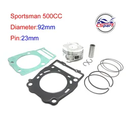 Sportsman-Kit de pistón para Polaris 500CC Scrambler Ranger, calibre estándar, 92MM, 23MM, 500