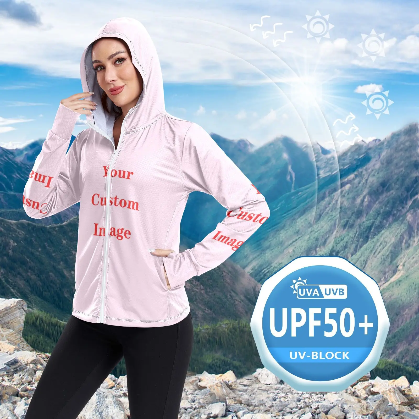 Zonnebrandcrème Hoodie Upf 50 Protection Tops Vrouwen Ijs Zijde Ademende Ultradunne Jas Outdoor Snel Droog Vissen Hardloopjas Op Maat