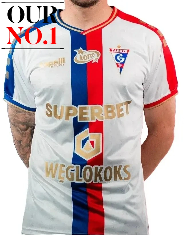 

Домашние майки Gornik Zabrze 24/25, мужские дышащие футболки, трикотажные изделия Gornik Zabrze Away, футбольные тренировочные спортивные футболки, топ