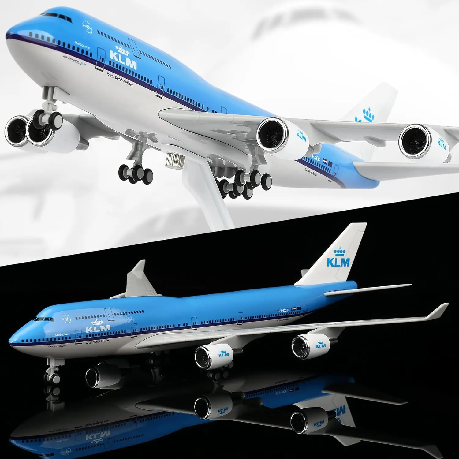 

Модель самолета KLM Royal Dutch B747, 30 см, коллекционная, из литой смолы, для декора рабочего стола и интерьера