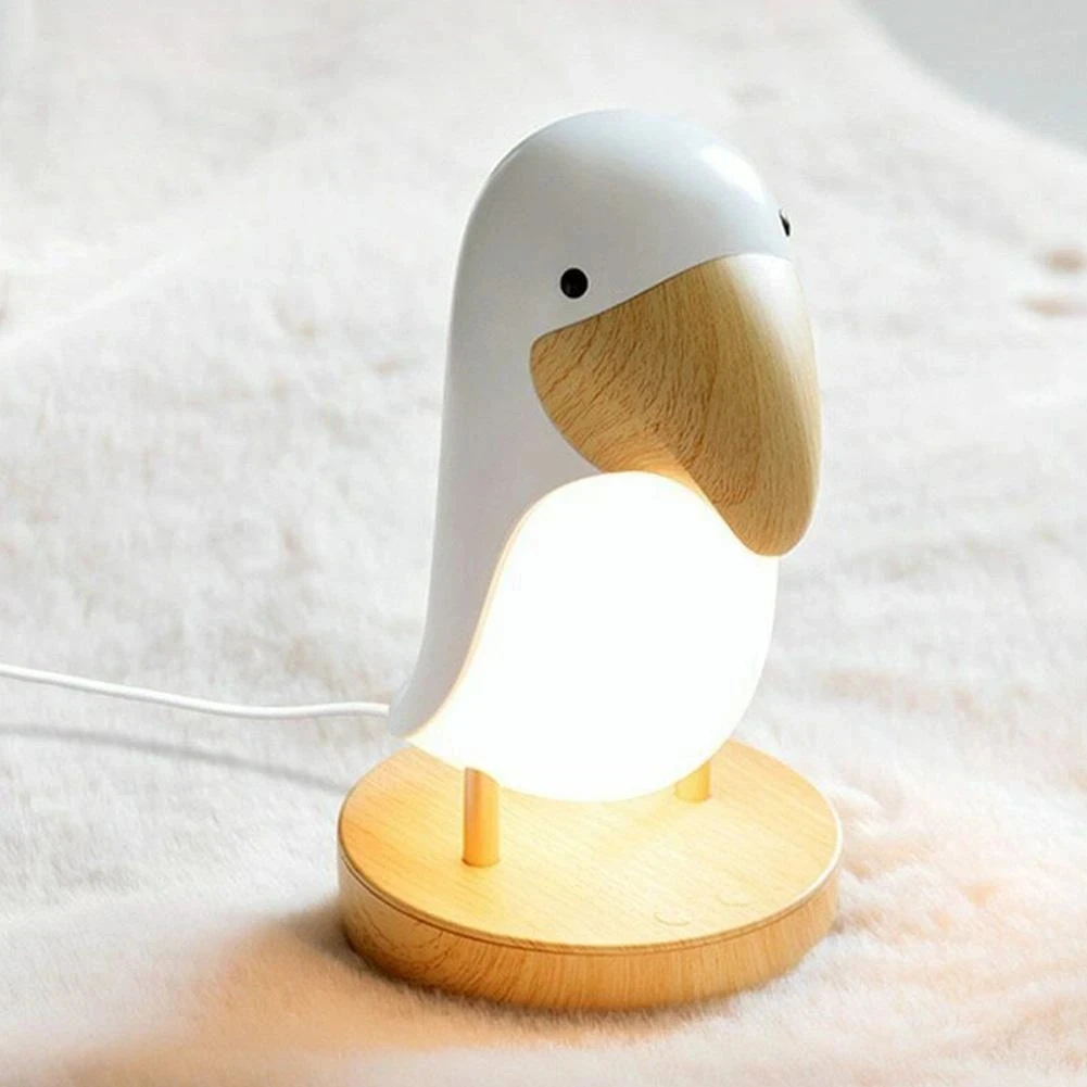 Nette Bluetooth LED Nacht Licht Toucan Vogel USB Aufladbare Schlafzimmer Tisch Lampe Dimmbare Hause Beleuchtung Bluetooth Lautsprecher