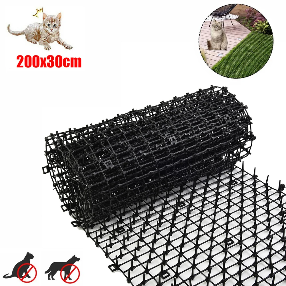 

200cm Garden Cat Scat Mats Repellent Mat Anti-Cat Dog Pest Deterrent Garden Repellent Animal Scarer Cat Skewer Mesh Fence