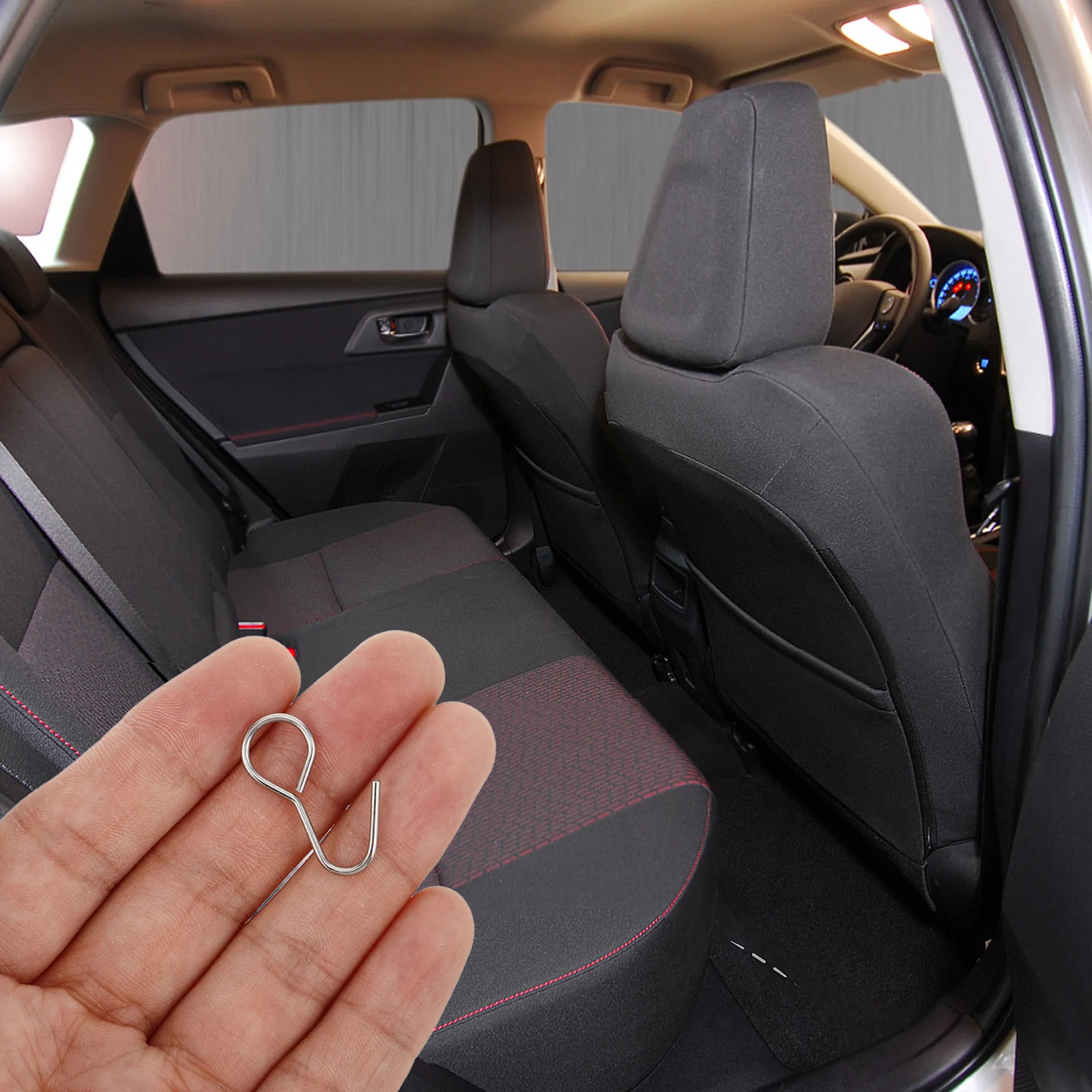 

100Pcs Metal Hooks for Car Seat Cover Installation Vehicle Seat Pad Fixing Hanger Automotive Storage Organizer Clip Fastener