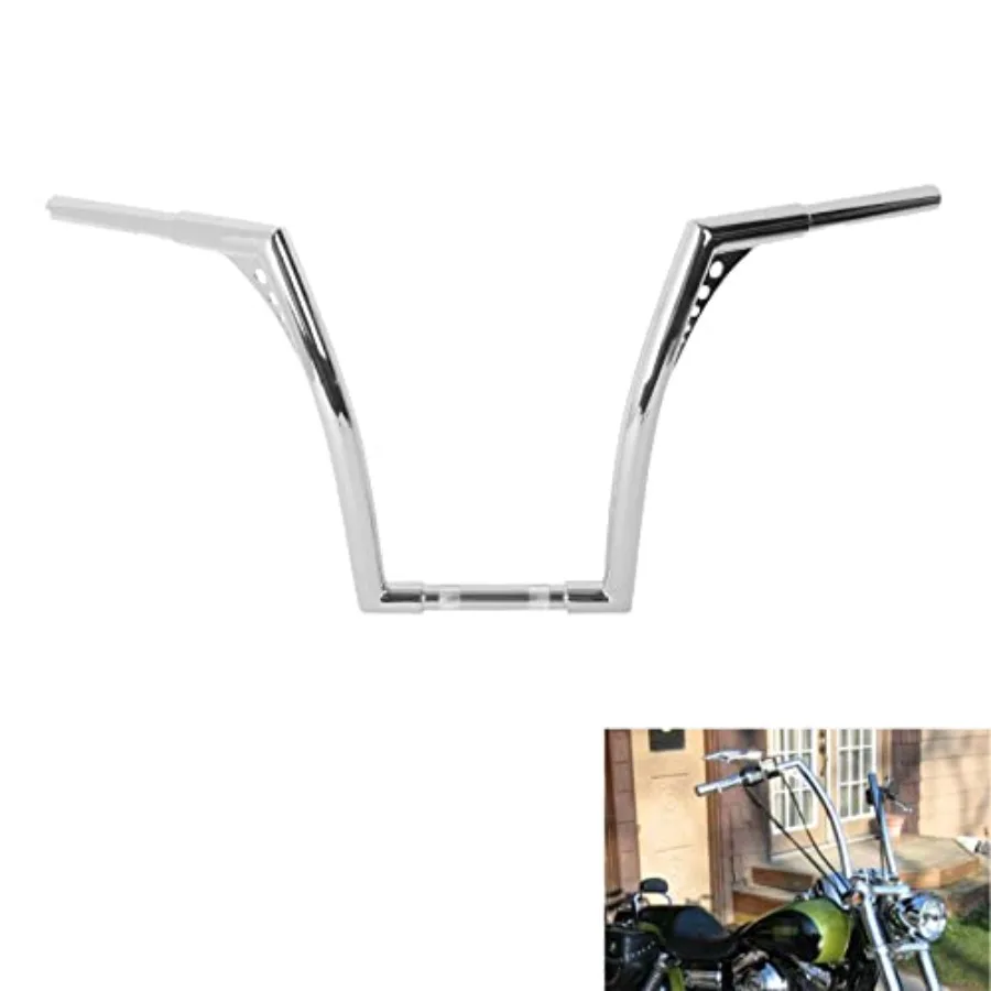 شماعة قرد عتيقة 16 مقود مرتفع للدراجات النارية المخصصة Harley Sportster Heritage Softail Low Rider Street Bob 1 1 4 مقبض