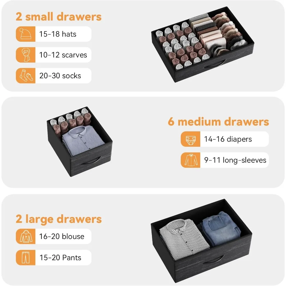 حامل تلفزيون كبير بـ 10 أدراج لأجهزة تلفزيون مقاس 55 بوصة، ومركز ترفيه مع مخرج طاقة وتخزين قماش